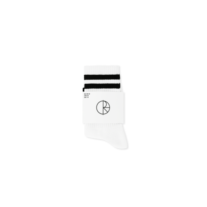 Polar Happy Sad Socks: White