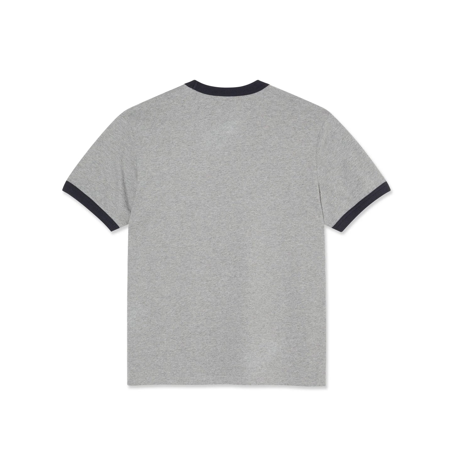 Polar Ringer Tee: Heather Gray/Navy