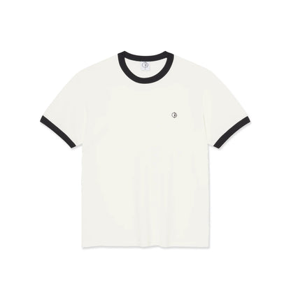 Polar Ringer Tee: Cloud White/Navy