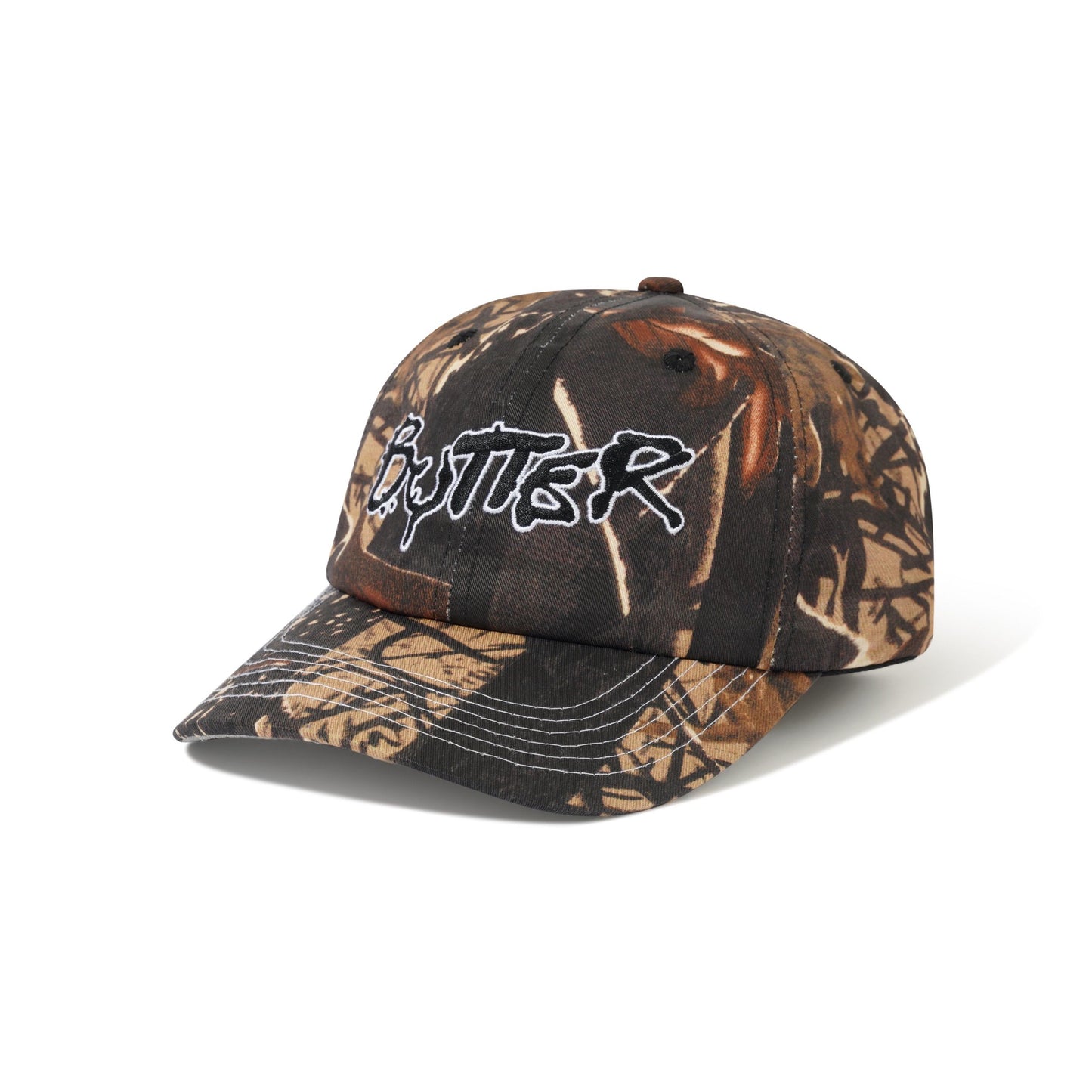 Butter Radio 6 Panel Cap: Forest Camo