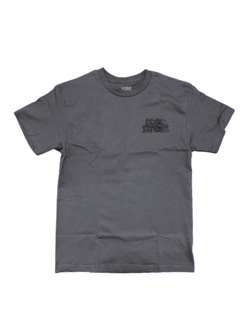 Rose Street Stacked Logo Tee Charcoal