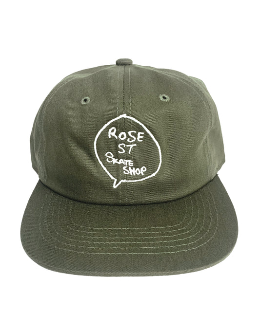 Rose Street Bubble Logo Hat Olive
