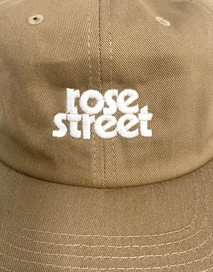 Rose Street Stacked Logo Hat Khaki