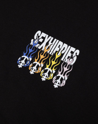 Sex Hippies Flame Circle Tee Black