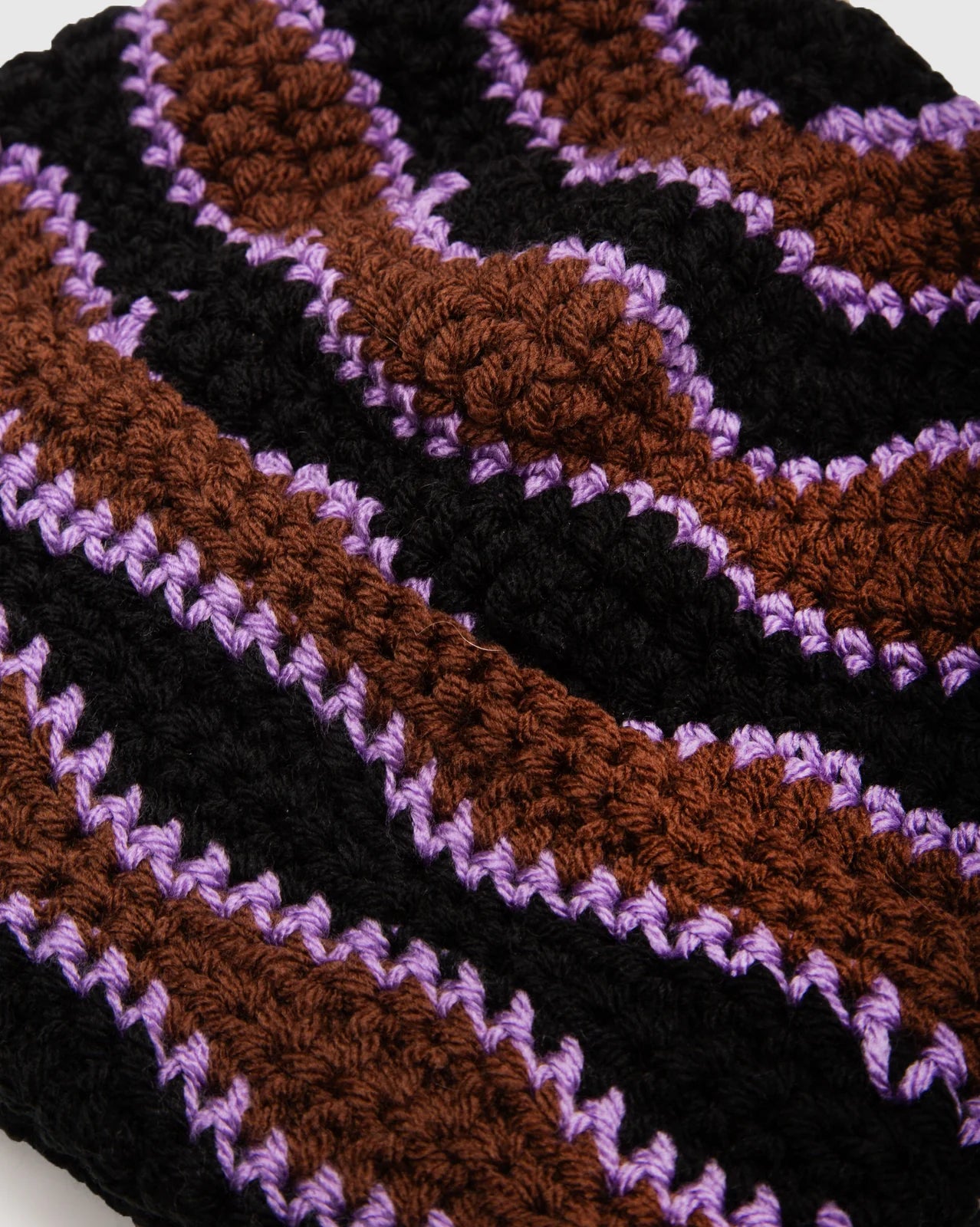 Sex Hippies Wave Length Beanie: Brown/Black/Lilac