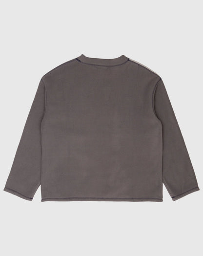 Sex Hippies Box Fleece Mock Neck Light Grey