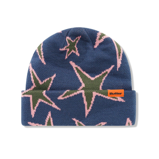 Butter Stars Cuff Beanie Prussian