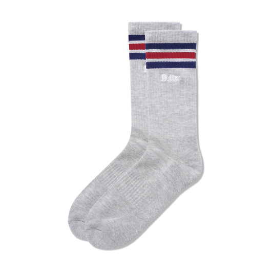 Butter Stripe Socks: Gray blue/red/blue