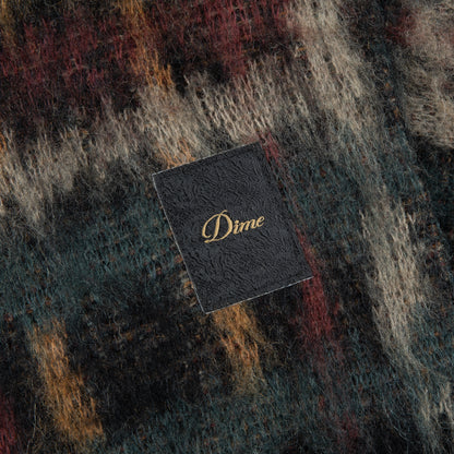 Dime Plaid Mohair Knit Black