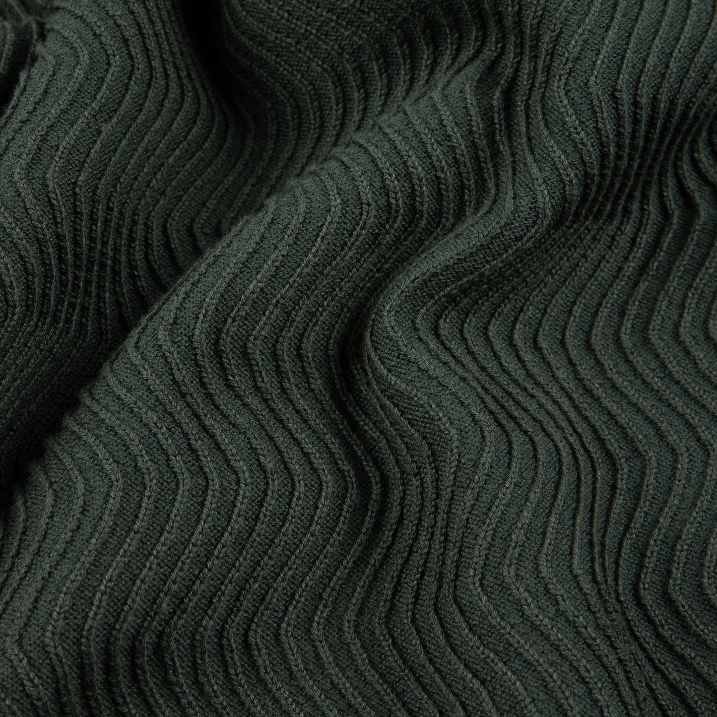 Dime Wave Cable Knit Forest