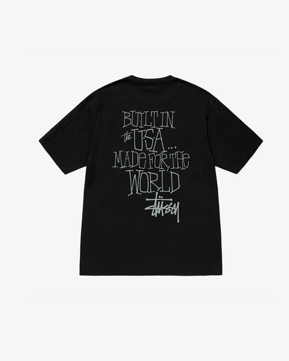 Stüssy Built in USA Pigment Dyed Tee: Black