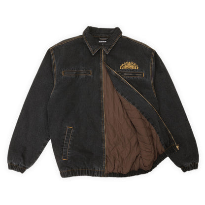 Pass-Port Vineyard Birds Denim Delivery Jacket Washed Black