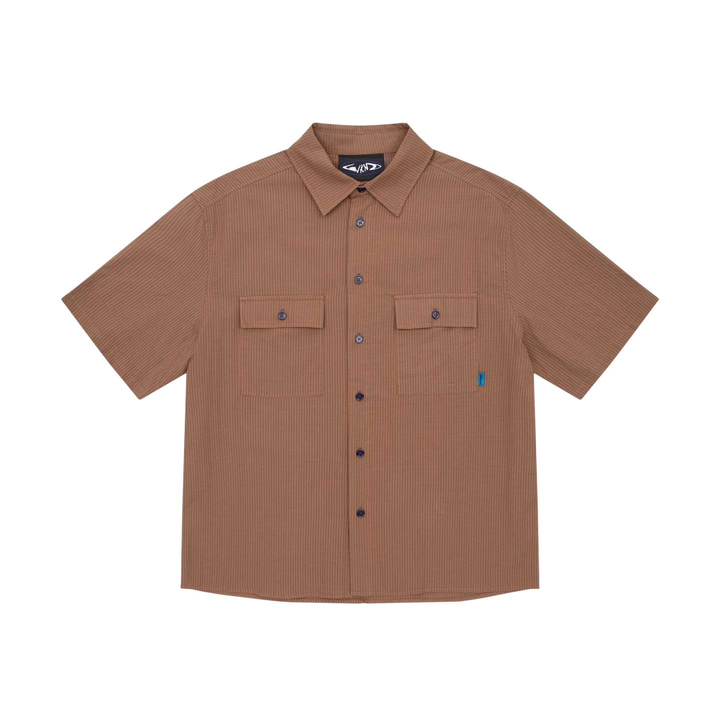 WKND Wilson Shirt Seersucker Brown Stripe