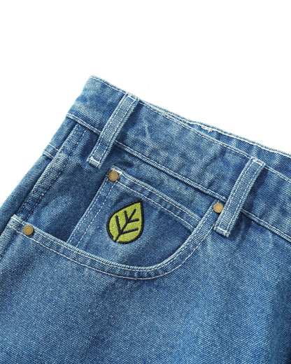 Butter Weathergear Heavy Weight Denim Jeans: Mid Blue