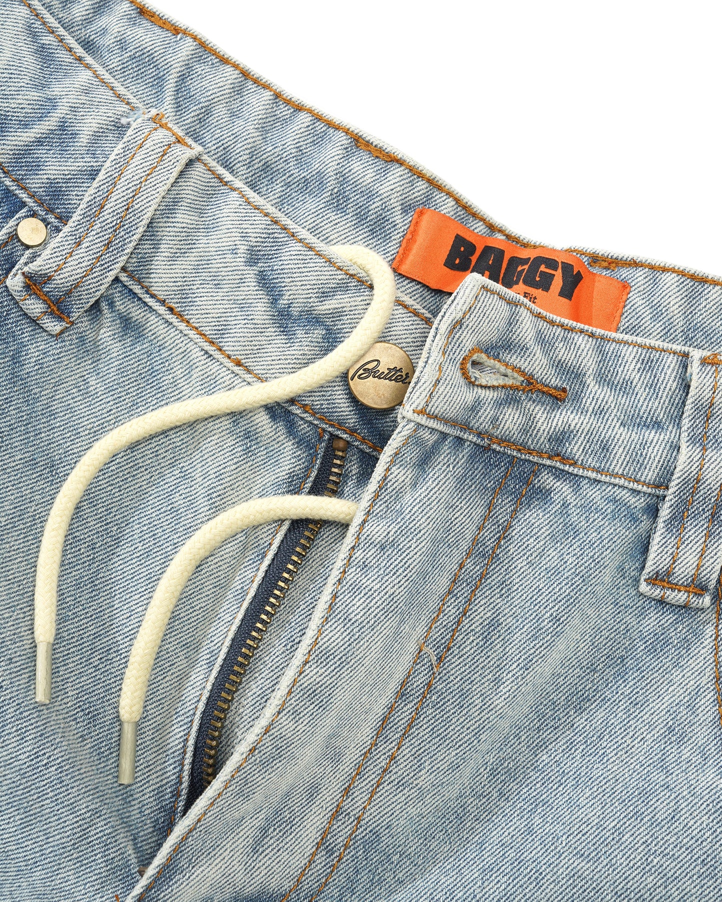 Butter Weathergear Denim Jeans: Faded Light Wash