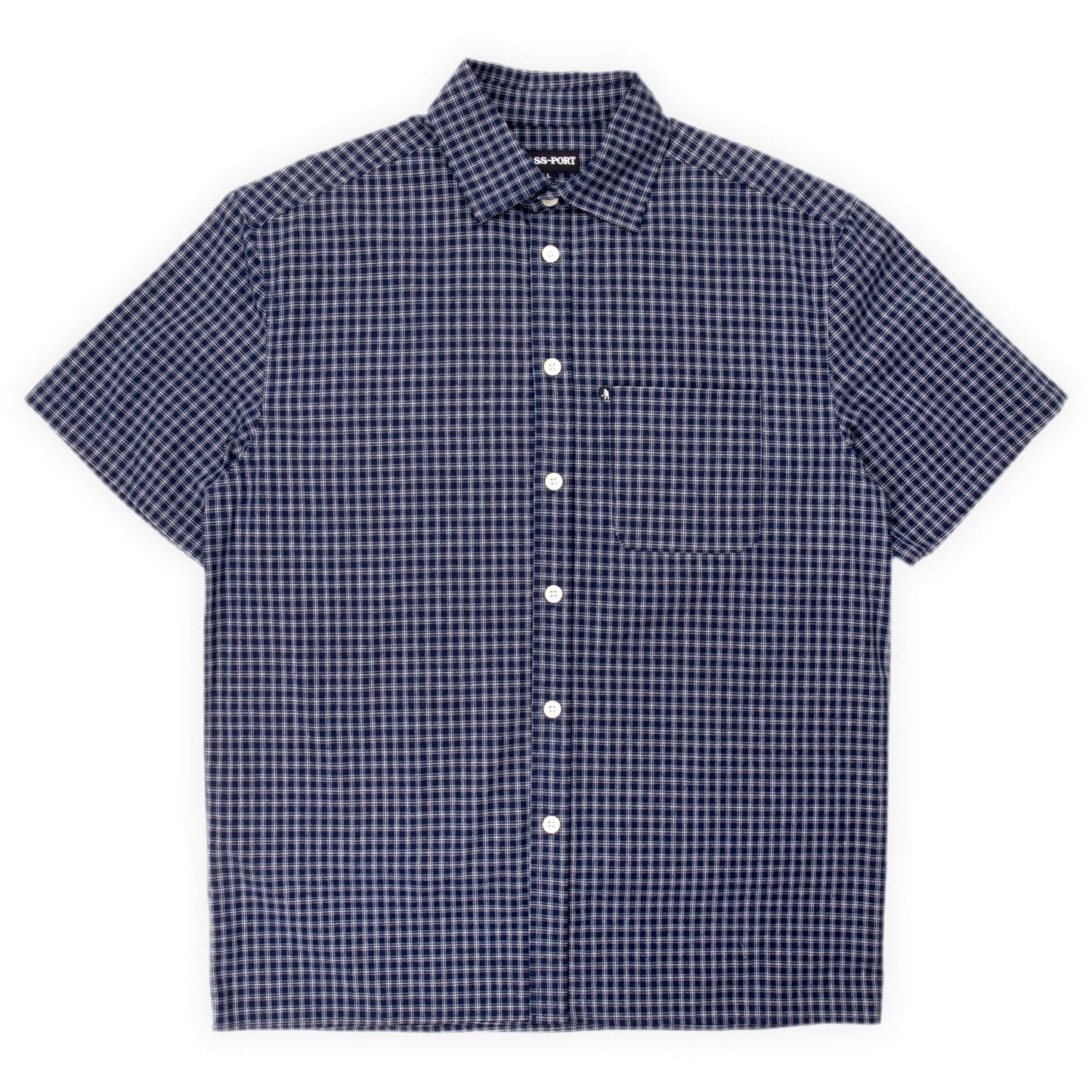 Pass-Port Workers Check Shirt Navy