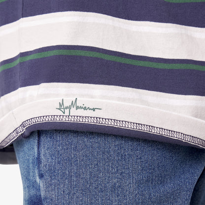 Dickies Guy Mariano Knit S/S Stripe Polo Shirt White/Navy/Green