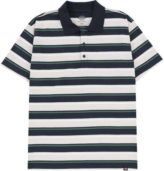 Dickies Guy Mariano Knit S/S Stripe Polo Shirt White/Navy/Green