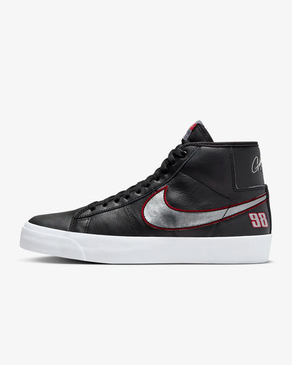 Nike SB Zoom Blazer Mid Pro GT: Black/University Red/White/Metallic Silver