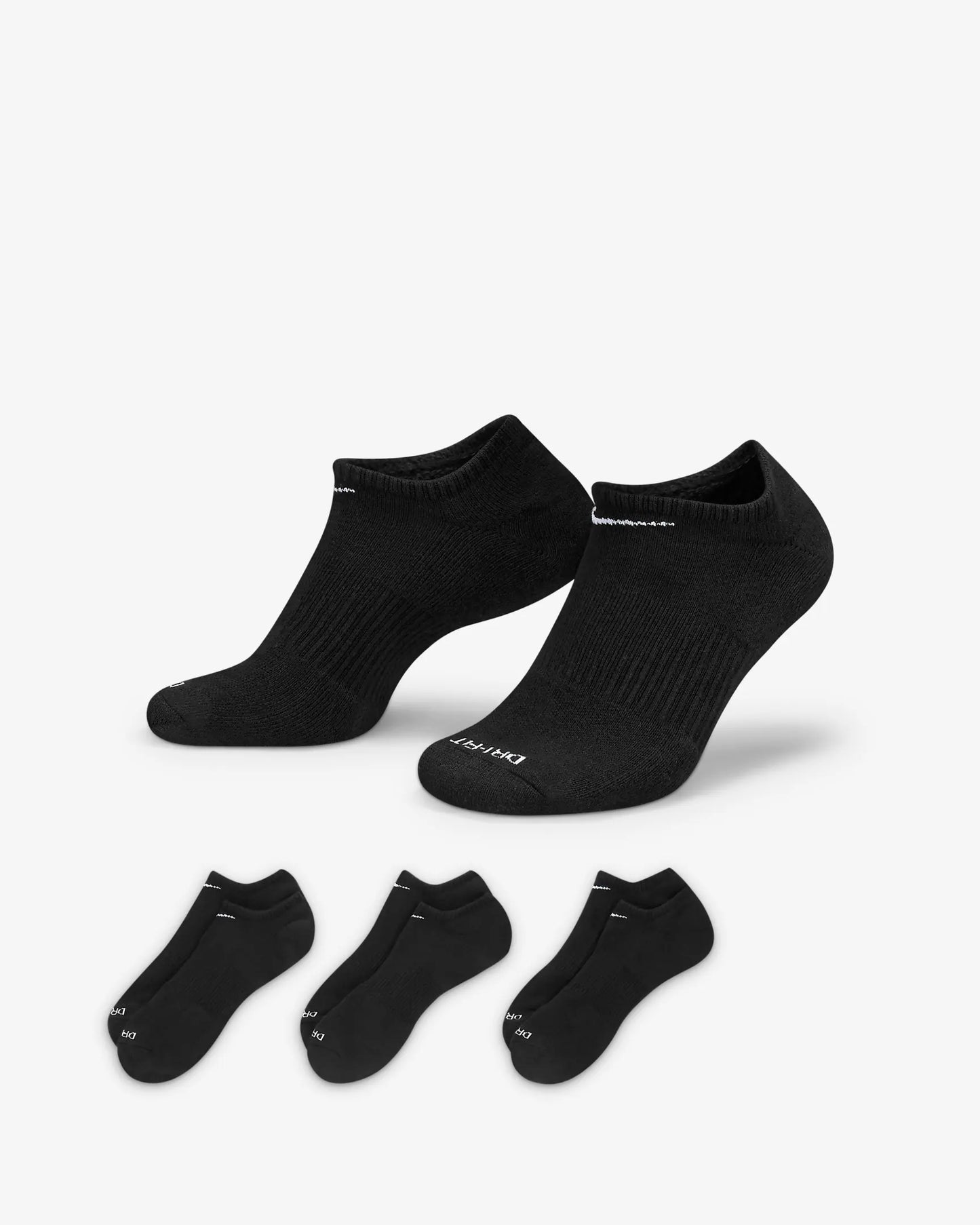 Nike Everyday Plus Cushion Training No-Show Socks Black (3 Pairs)