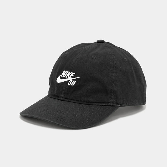 Nike SB Club Unstructured Skate Cap Black/White