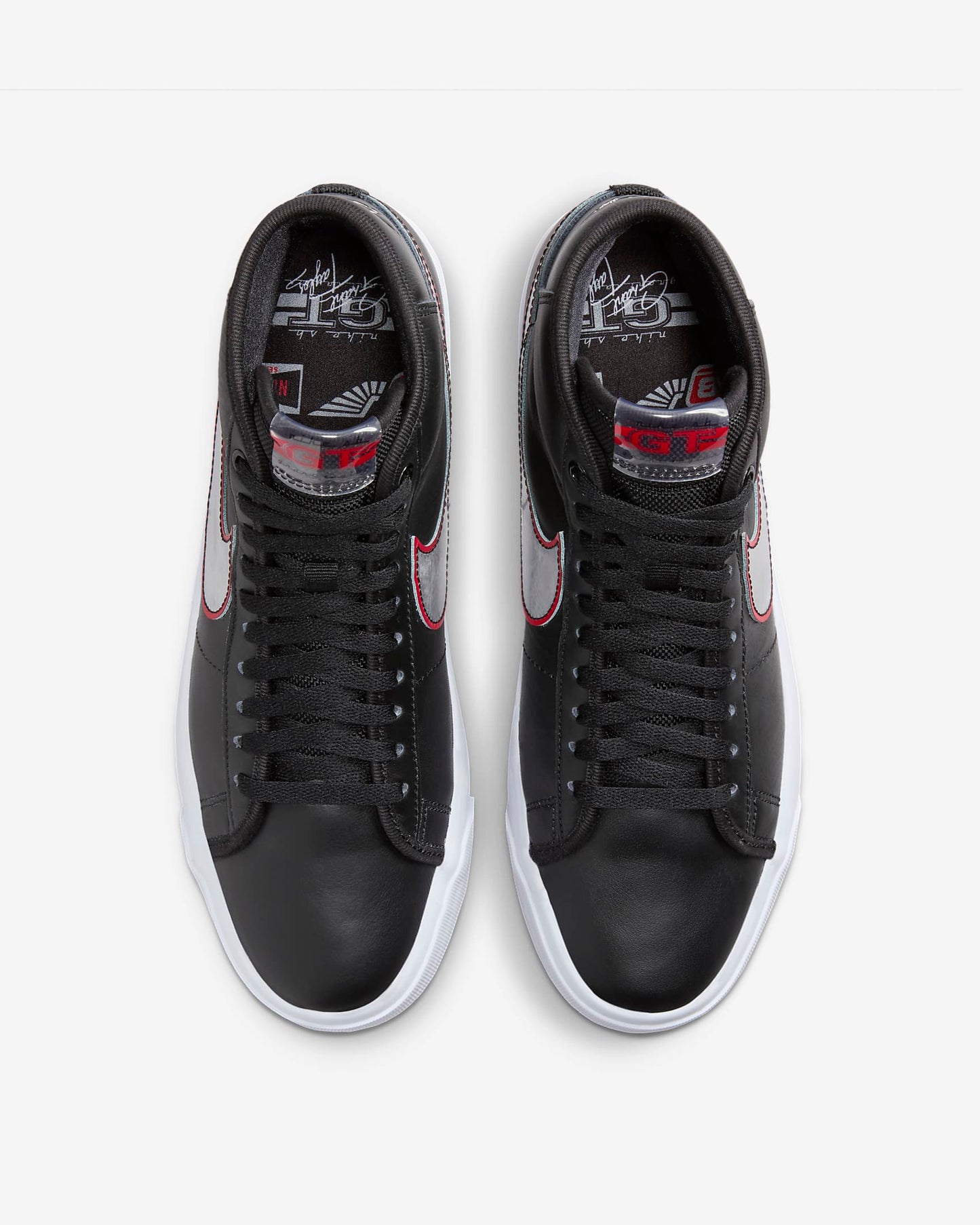 Nike SB Zoom Blazer Mid Pro GT: Black/University Red/White/Metallic Silver