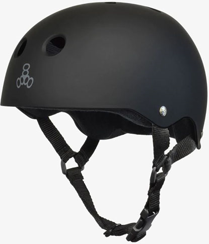 Triple 8 Brainsaver Helmet All Black Rubber