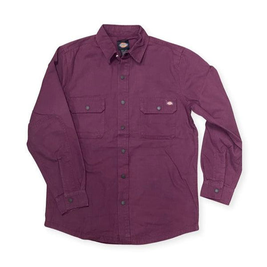 Dickies Flannel lined Duck Work Shirt Wine