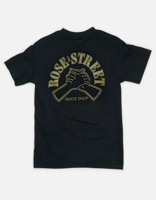 Rose Street Hands Tee Black/Gold