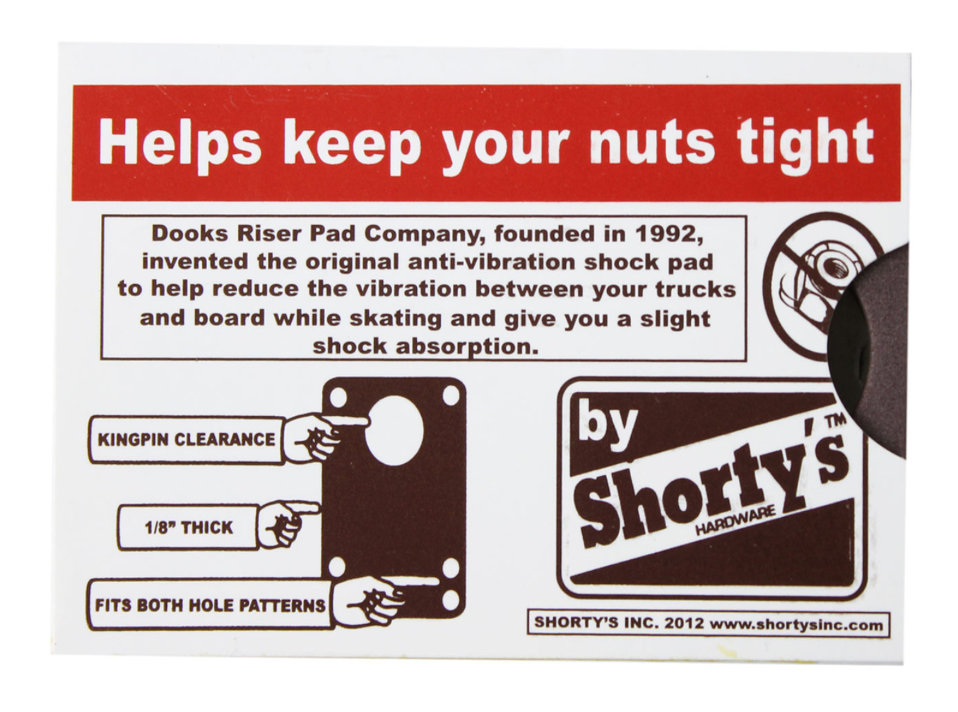 Shorty's Dooks Shock Pads 1/8 Brown